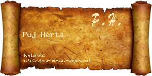 Puj Herta névjegykártya